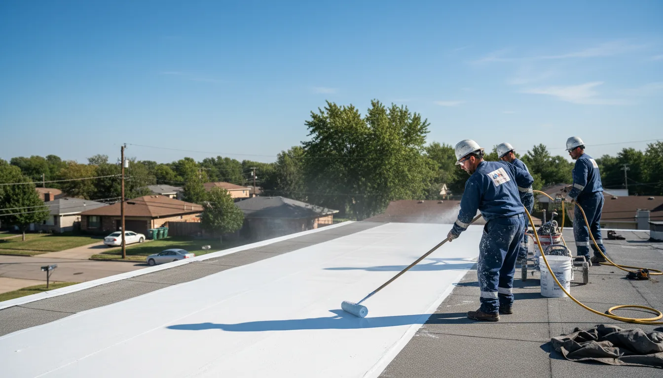 Commercial roof coating in Loraine, IL near me
